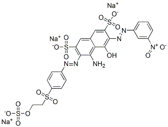 4-Amino-5-hydroxy-6-[(3-nitrophenyl)azo]-3-[[4-[[2-(sulfooxy)ethyl]sulfonyl]phenyl]azo]-2,7-naphthalenedisulfonic acid trisodium salt