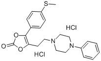 1,3-Dioxol-2-one, 4-(4-(methylthio)phenyl)-5-(2-(4-phenyl-1-piperaziny l)ethyl)-, dihydrochloride
