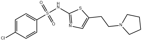 4-Chloro-N-(5-(2-(1-pyrrolidinyl)ethyl)-2-thiazolyl)benzenesulfonamide