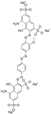 tetrasodium 5-amino-3-[[4-[[4-[(8-amino-1-hydroxy-3,6-disulphonato-2-naphthyl)azo]-3-methoxyphenyl]azo]phenyl]azo]-4-hydroxynaphthalene-2,7-disulphonate