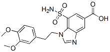 1-[2-(3,4-dimethoxyphenyl)ethyl]-7-sulfamoyl-benzoimidazole-5-carboxyl ic acid