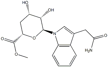 1-[3-(2-Amino-2-oxoethyl)-1H-indol-1-yl]-1,4-dideoxy-α-D-lyxo-hexopyranuronic acid methyl ester