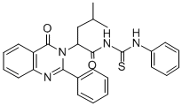 1-(4-Methyl-2-(4-oxo-2-phenyl-3,4-dihydro-3-quinazolinyl)valeryl)-3-ph enyl-2-thiourea
