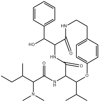 2-Dimethylamino-N-[7-(hydroxyphenylmethyl)-3-(1-methylethyl)-5,8-dioxo-2-oxa-6,9-diazabicyclo[10.2.2]hexadeca-1(14),12,15-trien-4-yl]-3-methylpentanamide