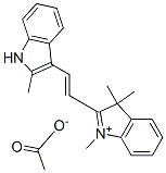 1,3,3-trimethyl-2-[2-(2-methyl-1H-indol-3-yl)vinyl]-3H-indolium acetate