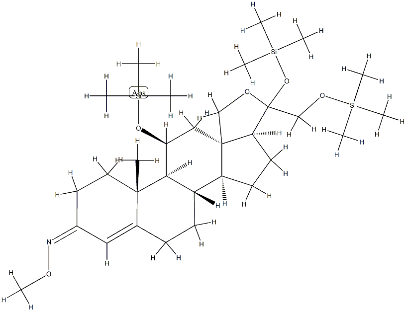 18,20-Epoxy-11β,20,21-tris(trimethylsiloxy)pregn-4-en-3-one O-methyl oxime