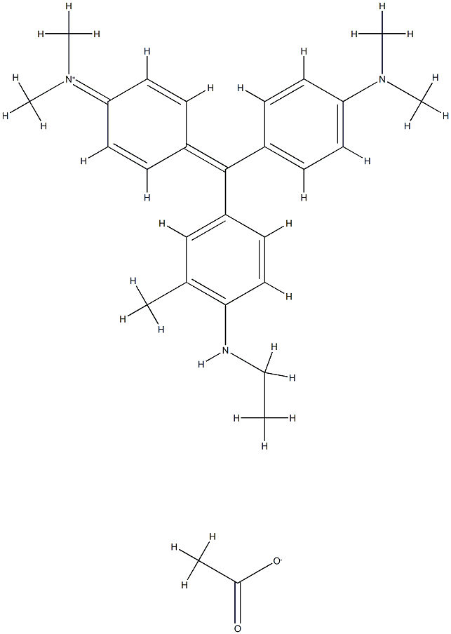 Methylium, bis4-(dimethylamino)phenyl4-(ethylamino)-3-methylphenyl-, acetate