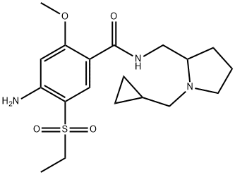 4-amino-N-[[1-(cyclopropylmethyl)-2-pyrrolidinyl]methyl]-5-(ethylsulphonyl)-2-methoxybenzamide