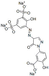 5-[[4,5-Dihydro-4-[(2-hydroxy-3,5-disulfophenyl)azo]-5-oxo-1H-pyrazol]-1-yl]-2-hydroxybenzoic acid trisodium salt