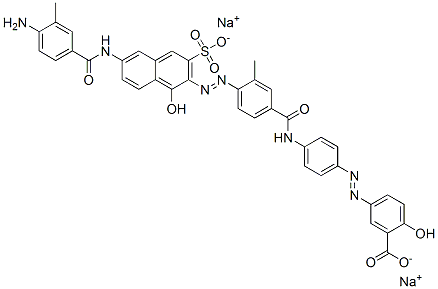 disodium 5-[[4-[[4-[[6-[(4-amino-3-methylbenzoyl)amino]-1-hydroxy-3-sulphonato-2-naphthyl]azo]-3-methylbenzoyl]amino]phenyl]azo]salicylate