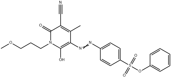 phenyl 4-[[5-cyano-1,6-dihydro-2-hydroxy-1-(3-methoxypropyl)-4-methyl-6-oxo-3-pyridyl]azo]benzenesulphonate