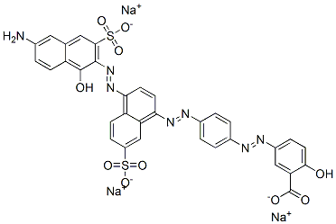 5-[[4-[[4-[(6-Amino-1-hydroxy-3-sulfo-2-naphthalenyl)azo]-7-sulfo-1-naphthalenyl]azo]phenyl]azo]-2-hydroxybenzoic acid trisodium salt