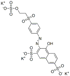 4-Hydroxy-3-[[4-[[2-(sulfooxy)ethyl]sulfonyl]phenyl]azo]-2,7-naphthalenedisulfonic acid tripotassium salt