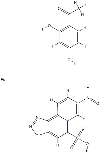 Iron, complexes with coupled 1-(2,4-dihydroxyphenyl)ethanone-7-nitronaphth1,2-d1,2,3oxadiazole-5-sulfonic acid