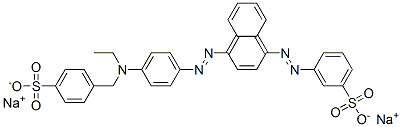 disodium 3-[[4-[[4-[ethyl[(4-sulphonatophenyl)methyl]amino]phenyl]azo]-1-naphthyl]azo]benzenesulphonate