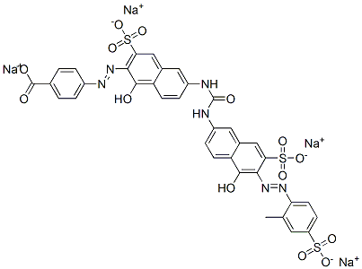 4-[[1-羟基-6-[[[[5-羟基-6-[(2-甲基-4-磺基苯基)偶氮]-7-磺基-2-萘基]氨基]羰基]氨基]-3-磺基-2-萘基]偶氮]苯甲酸钠盐