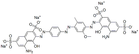 tetrasodium 5-amino-3-[[4-[[4-[(8-amino-1-hydroxy-3,6-disulphonato-2-naphthyl)azo]-5-methoxy-o-tolyl]azo]phenyl]azo]-4-hydroxynaphthalene-2,7-disulphonate