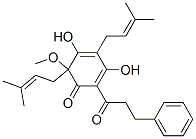 3,5-Dihydroxy-2-methoxy-2,4-bis(3-methyl-2-butenyl)-6-(3-phenyl-1-oxopropyl)-3,5-cyclohexadien-1-one