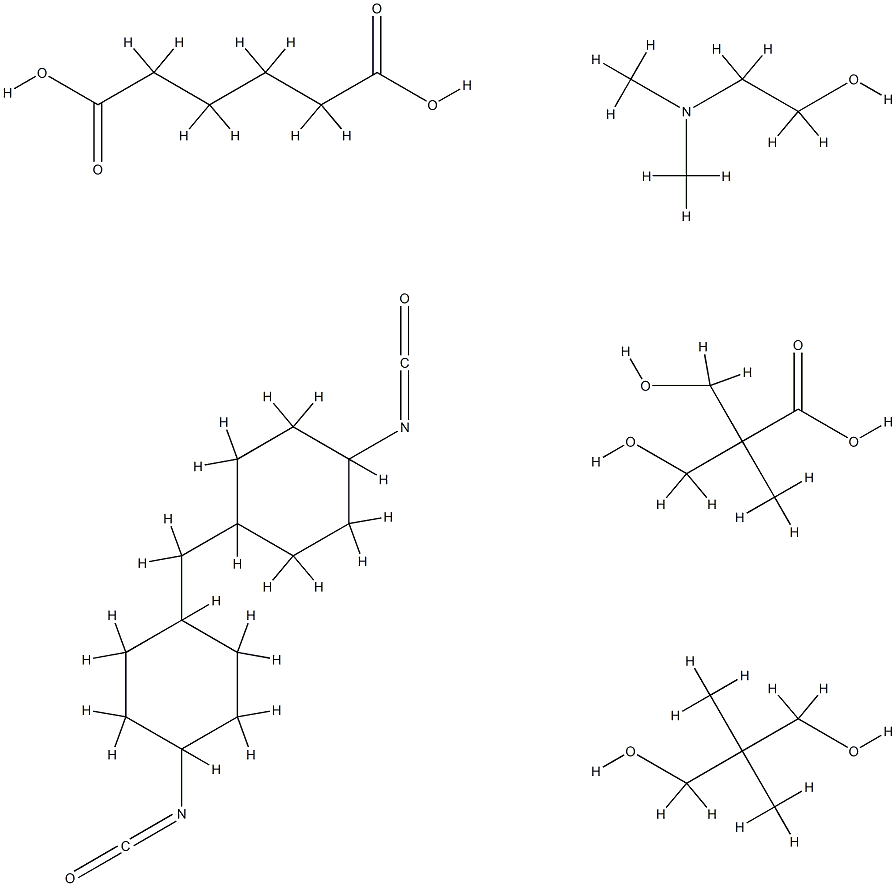 Hexanedioic acid, polymer with 2,2-dimethyl-1,3-propanediol, 3-hydroxy-2-(hydroxymethyl)-2-methylpropanoic acid and 1,1'-methylenebis[4-isocyanatocyclohexane], compd. with 2-(dimethylamino)ethanol
