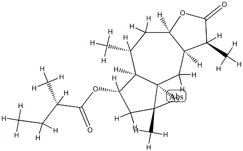 (S)-2-Methylbutanoic acid [(1aR,3aα,5aα,8aα,9aS)-decahydro-1aβ,4α,8β-trimethyl-7-oxo-3H-oxireno[3,3a]azuleno[6,5-b]furan-3α-yl] ester