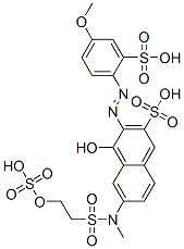 4-Hydroxy-3-[(4-methoxy-2-sulfophenyl)azo]-6-[methyl[[2-(sulfooxy)ethyl]sulfonyl]amino]-2-naphthalenesulfonic acid