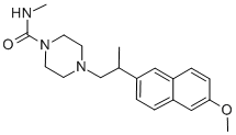 4-(2-(6-Methoxy-2-naphthalenyl)propyl)-N-methyl-1-piperazinecarboxamid e