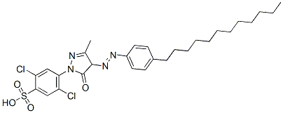 2,5-dichloro-4-[4-[(4-dodecylphenyl)azo]-4,5-dihydro-3-methyl-5-oxo-1H-pyrazol-1-yl]benzenesulphonic acid