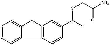 (+)-(1-(2-Fluorenyl)-aethylmercapto)essigsaeuremid [German]