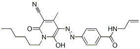 5-[4-(N-Allylcarbamoyl)phenylazo]-3-cyano-1-hexyl-6-hydroxy-4-methyl-2(1H)-pyridone