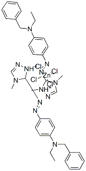 bis[5-[[4-[benzylethylamino]phenyl]azo]-1,4-dimethyl-1H-1,2,4-triazolium] tetrachlorozincate