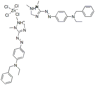 bis[3-[[4-[benzylethylamino]phenyl]azo]-1,2-dimethyl-1H-1,2,4-triazolium] tetrachlorozincate(2-)