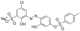 5-Chloro-2-hydroxy-3-[[2-hydroxy-4-[[(4-methylphenyl)sulfonyl]oxy]phenyl]azo]benzenesulfonic acid sodium salt