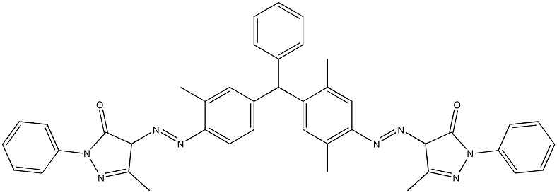 4-[[4-[[4-[[(4,5-Dihydro-3-methyl-5-oxo-1-phenyl-1H-pyrazol)-4-yl]azo]-2,5-dimethylphenyl]phenylmethyl]-2-methylphenyl]azo]-2,4-dihydro-5-methyl-2-phenyl-3H-pyrazol-3-one