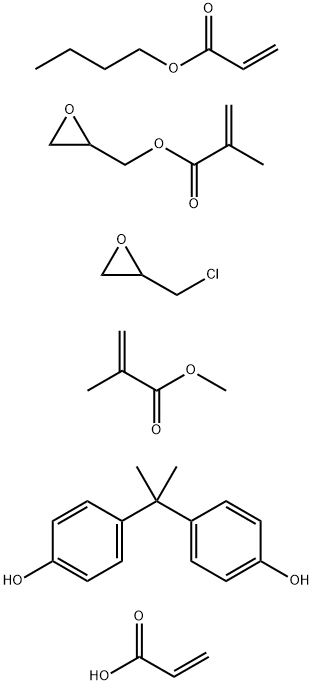 2-Propenoic acid, 2-methyl-, methyl ester, polymer with butyl 2-propenoate, (chloromethyl)oxirane, 4,4-(1-methylethylidene)bisphenol, oxiranylmethyl 2-methyl-2-propenoate and 2-propenoic acid