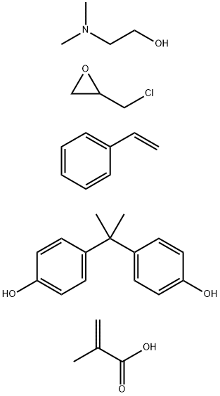 2-Propenoic acid, 2-methyl-, polymer with (chloromethyl)oxirane, 2-(dimethylamino)ethanol, ethenylbenzene and 4,4-(1-methylethylidene)bisphenol