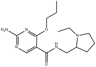 2-amino-N-[(1-ethylpyrrolidin-2-yl)methyl]-4-propoxy-pyrimidine-5-carb oxamide