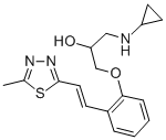 1-(Cyclopropylamino)-3-(2-(2-(5-methyl-1,3,4-thiadiazol-2-yl)ethenyl)p henoxy)-2-propanol