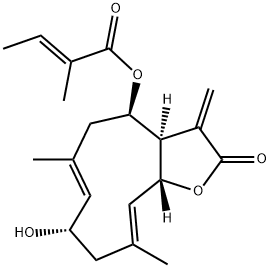 (E)-2-Methyl-2-butenoic acid [(3aR,4R,6E,8S,10E,11aR)-2,3,3a,4,5,8,9,11a-octahydro-8-hydroxy-6,10-dimethyl-3-methylene-2-oxocyclodeca[b]furan-4-yl] ester