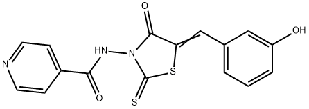 N-[5-[(3-Hydroxyphenyl)methylene]-4-oxo-2-thioxo-3-thiazolidinyl]-4-pyridinecarboxamide