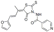N-[5-[3-(2-Furanyl)-1-methyl-2-propenylidene]-4-oxo-2-thioxo-3-thiazolidinyl]-4-pyridinecarboxamide