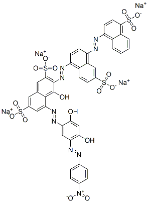5-[[2,4-Dihydroxy-5-[(4-nitrophenyl)azo]phenyl]azo]-4-hydroxy-3-[[6-sulfo-4-[(4-sulfo-1-naphthalenyl)azo]-1-naphthalenyl]azo]-2,7-naphthalenedisulfonic acid tetrasodium salt