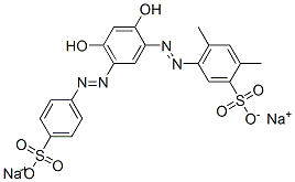 Benzenesulfonic acid, 5-[[2,4-dihydroxy-5-[(4-sulfophenyl) azo]phenyl]azo]-2,4-dimethyl-, disodium salt