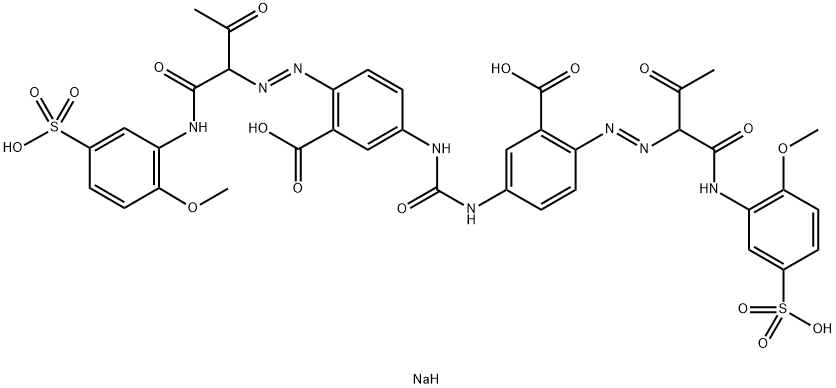 3,3'-(Carbonyldiimino)bis[6-[[1-[[(2-methoxy-5-sulfophenyl)amino]carbonyl]-2-oxopropyl]azo]benzoic acid]tetrasodium salt