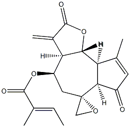 (E)-2-Methyl-2-butenoic acid [(3aR,6R)-3,3aβ,4,5,6aβ,7,9aβ,9bα-octahydro-9-methyl-3-methylene-2,7-dioxospiro[azuleno[4,5-b]furan-6(2H),2'-oxiran]-4α-yl] ester