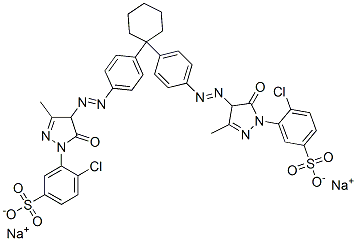 disodium 3,3'-[cyclohexylidenebis[4,1-phenyleneazo(4,5-dihydro-3-methyl-5-oxo-1H-pyrazole-4,1-diyl)]]bis[4-chlorobenzenesulphonate]