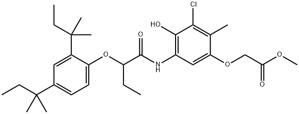 3-Chloro-4-hydroxy-2-methyl-5-[2-(2,4-di-tert-pentylphenoxy)butyrylamino]phenoxyacetic acid methyl ester