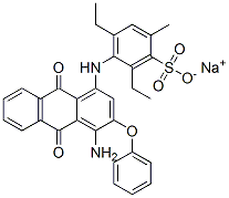 sodium 4-[(4-amino-9,10-dihydro-9,10-dioxo-3-phenoxy-1-anthryl)amino]-3,5-diethyltoluene-2-sulphonate