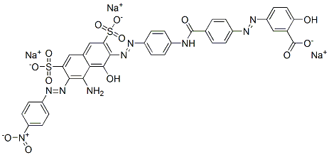 trisodium 5-[[4-[[[4-[[8-amino-1-hydroxy-7-[(4-nitrophenyl)azo]-3,6-disulphonato-2-naphtyl]azo]phenyl]amino]carbonyl]phenyl]azo]salicylate