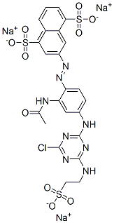 trisodium 3-[[2-(acetylamino)-4-[[4-chloro-6-[(2-sulphonatoethyl)amino]-1,3,5-triazin-2-yl]amino]phenyl]azo]naphthalene-1,5-disulphonate