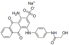 sodium 1-amino-9,10-dihydro-4-[[4-[(hydroxyacetyl)amino]phenyl]amino]-9,10-dioxoanthracene-2-sulphonate